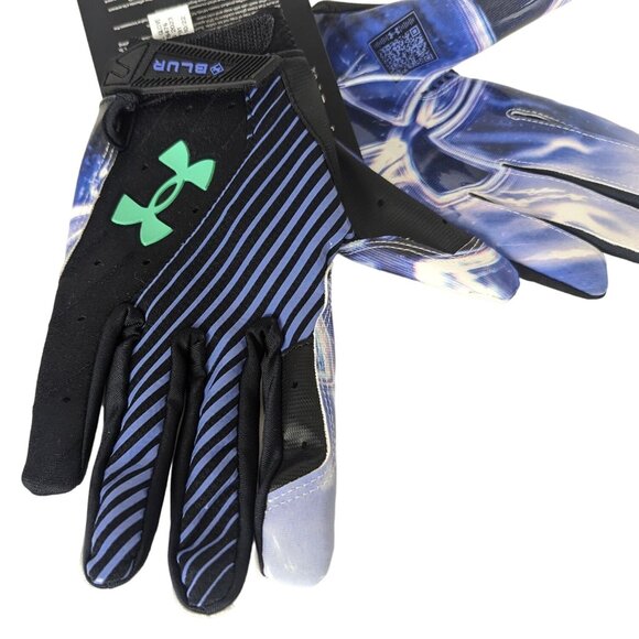 Under Armour Mens‎ UA BLUR Football Glove Skill Players Gluegrip Gloves sz L - Picture 4 of 12